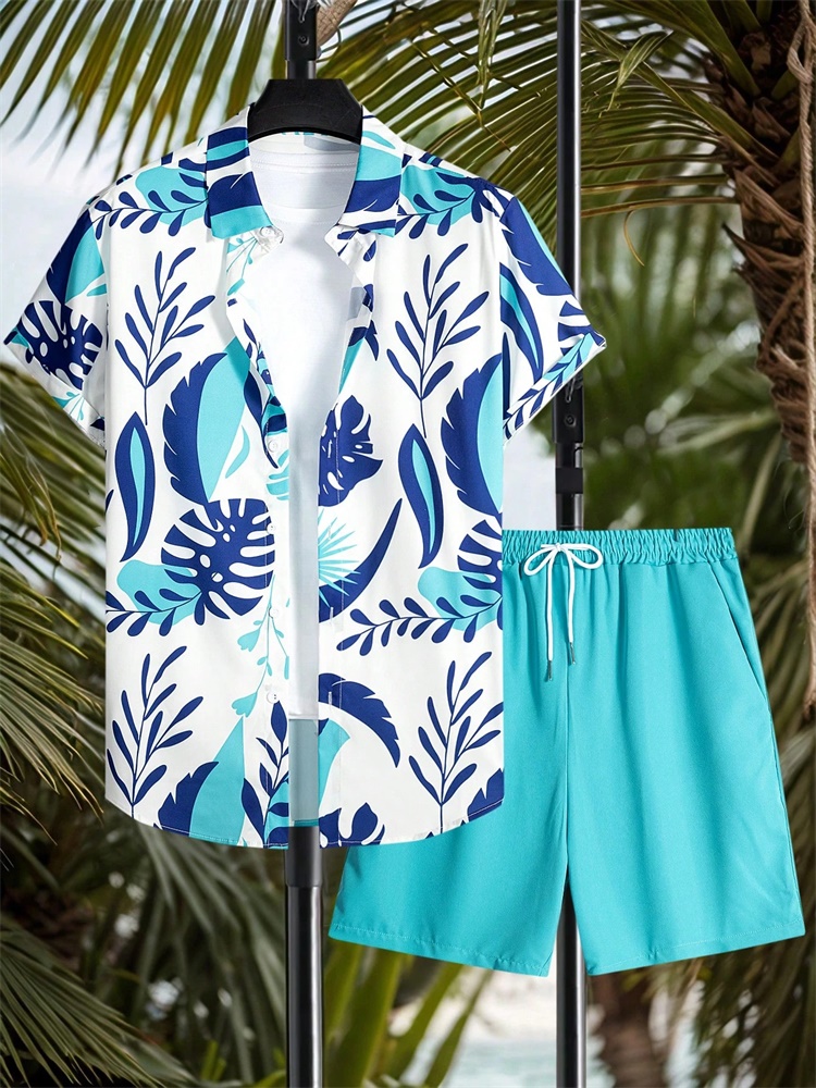 Men'S Fashion Advice - Men's Short-sleeved Shirt Set Artistic And