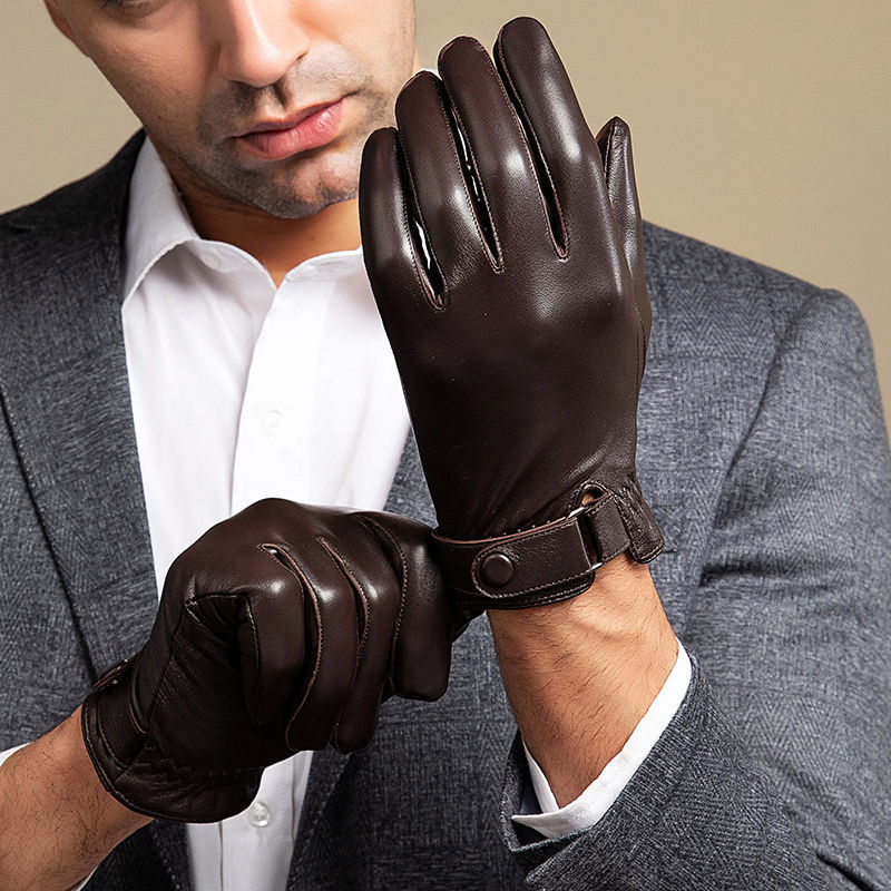 Driving Gloves Leather - 2024 Men's Sheepskin Leather Gloves Fashion