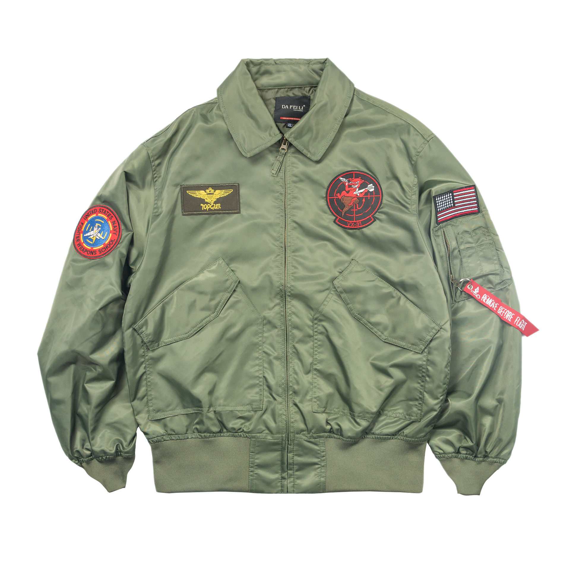 Varsity Jacket Letterman - TOP GUN CWU-45P Plus Size Waterproof