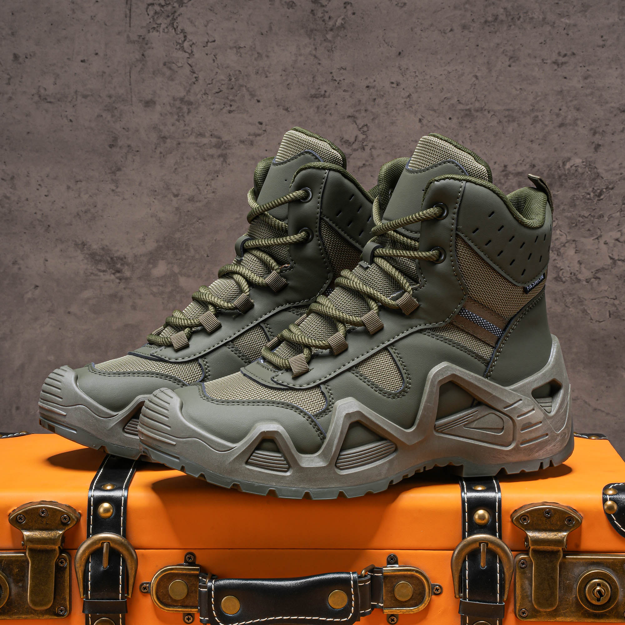 Men'S Fashion Hiking Boots - Men's high top boots, hiking boots,