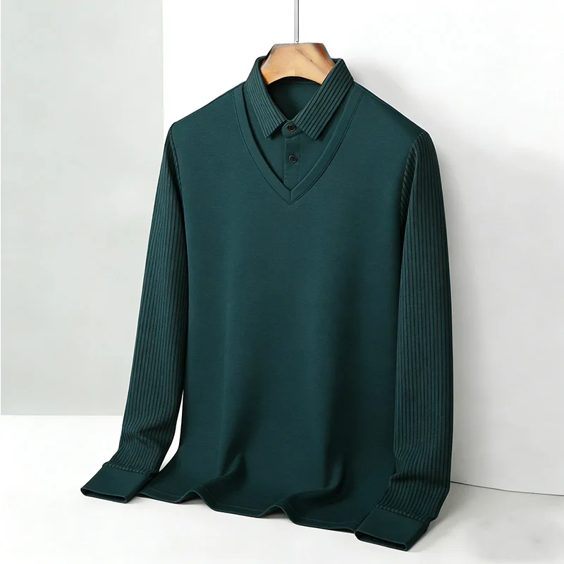 Mens Fashion Casual - Men's Fake Two Piece Shirt Collar