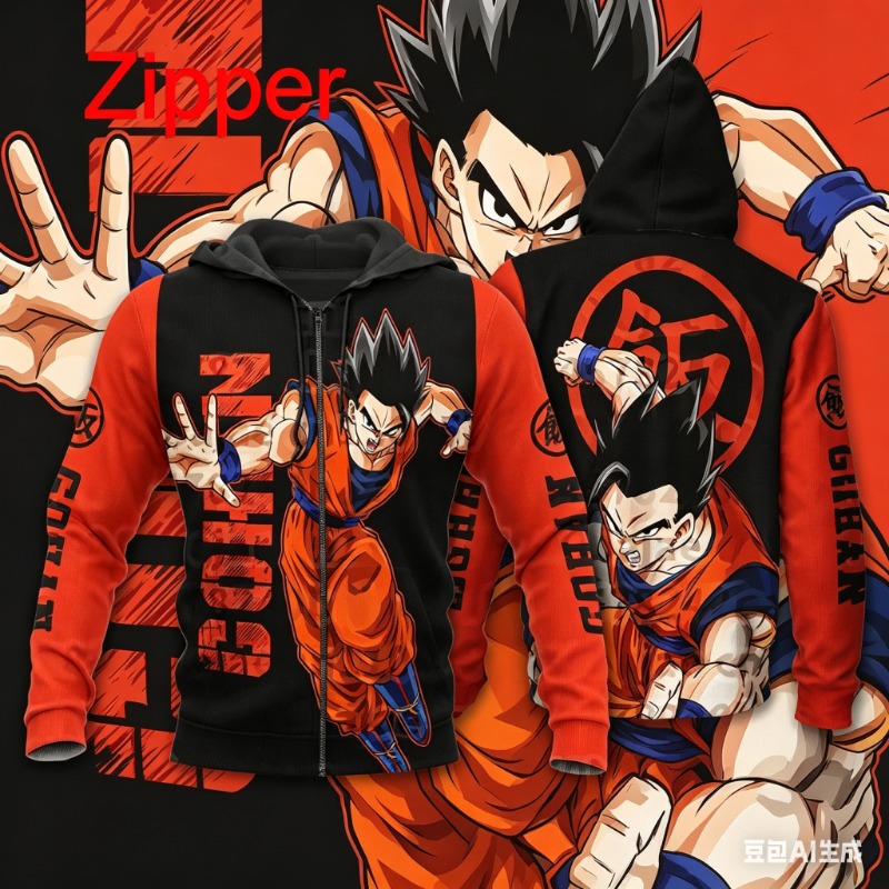 Dragon Ball Gohan Men Zipper H - Men'S Fashion Zipper Hoodie 리뷰 및 가격