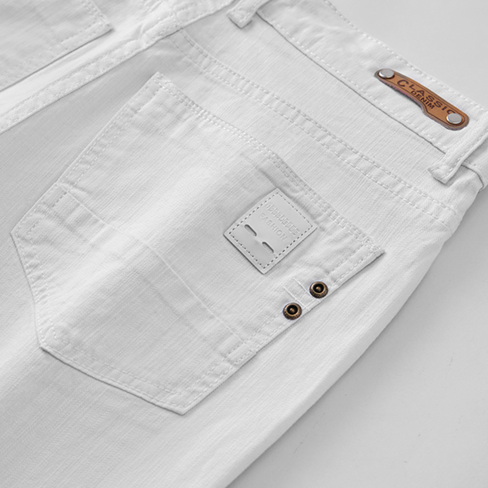Men White Jeans Elasticity Str - Men'S Fashion For 60 Year Old 리뷰 및 가격