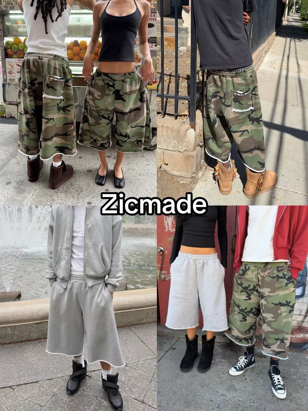 Harajuku Hip Hop Camo Shorts C - Mens Fashion Camo Pants 리뷰 및 가격