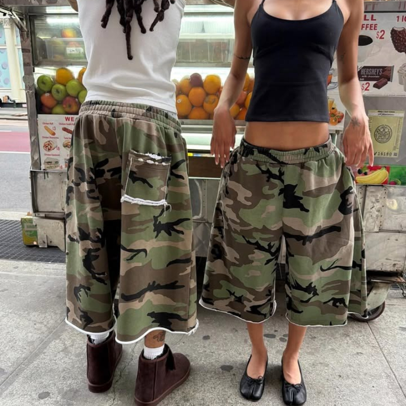 Harajuku Hip Hop Camo Shorts C - Mens Fashion Camo Pants 리뷰 및 가격