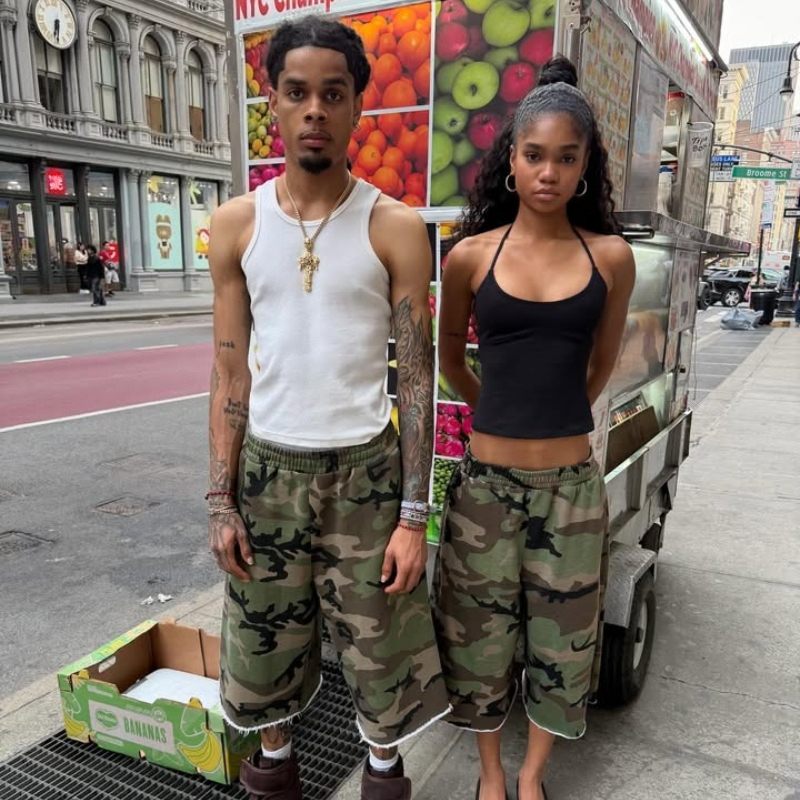 Harajuku Hip Hop Camo Shorts C - Mens Fashion Camo Pants 리뷰 및 가격