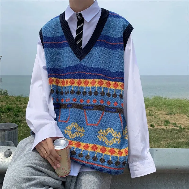 Waistcoat Korean Fashion Knit  - Men'S Fashion Reviews 리뷰 및 가격