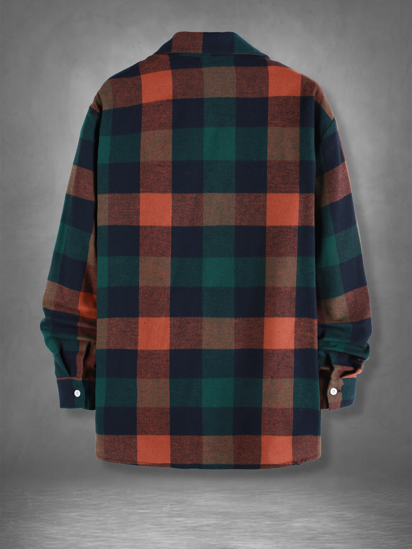 Men's Retro Orange Green Plaid - Mens Fashion Casual 리뷰 및 가격