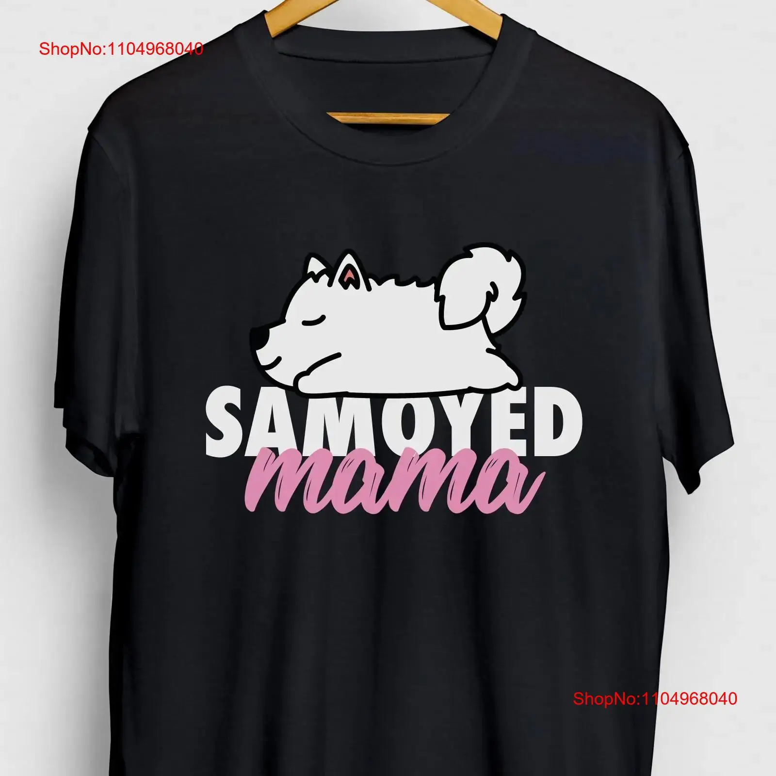 Samoyed T Shirt Dog Mama Pink  - Men'S Fashion Pink Shirt 리뷰 및 가격