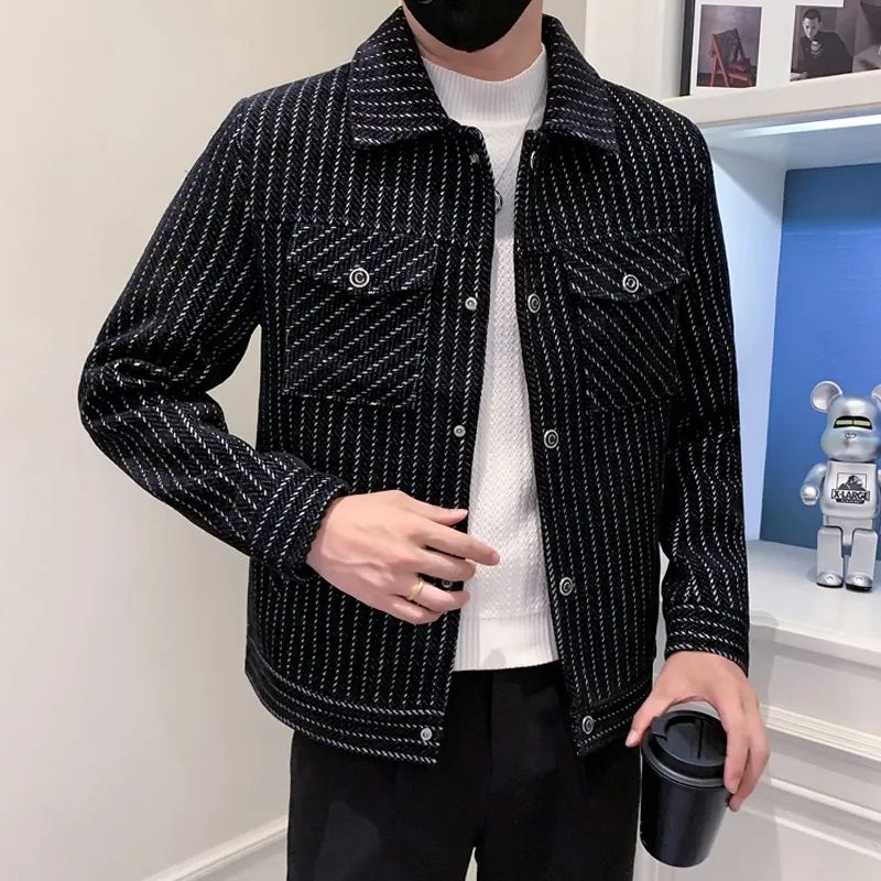 Male Wool & Blends Coats Strip - Men'S Fashion Reviews 리뷰 및 가격