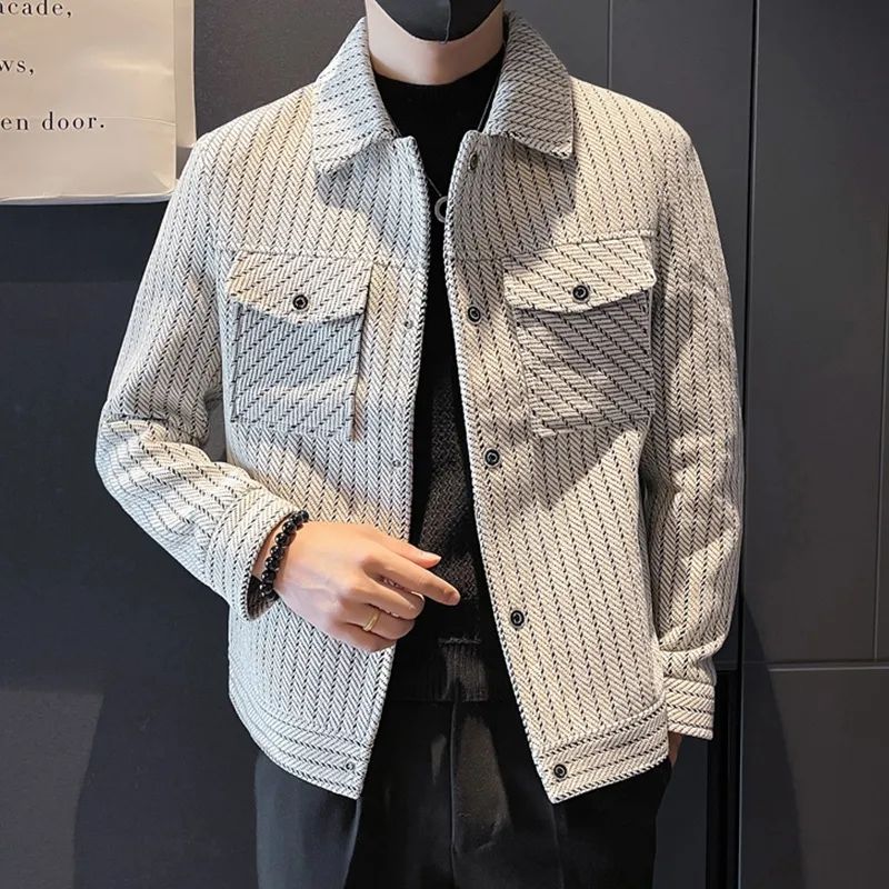 Male Wool & Blends Coats Strip - Men'S Fashion Reviews 리뷰 및 가격