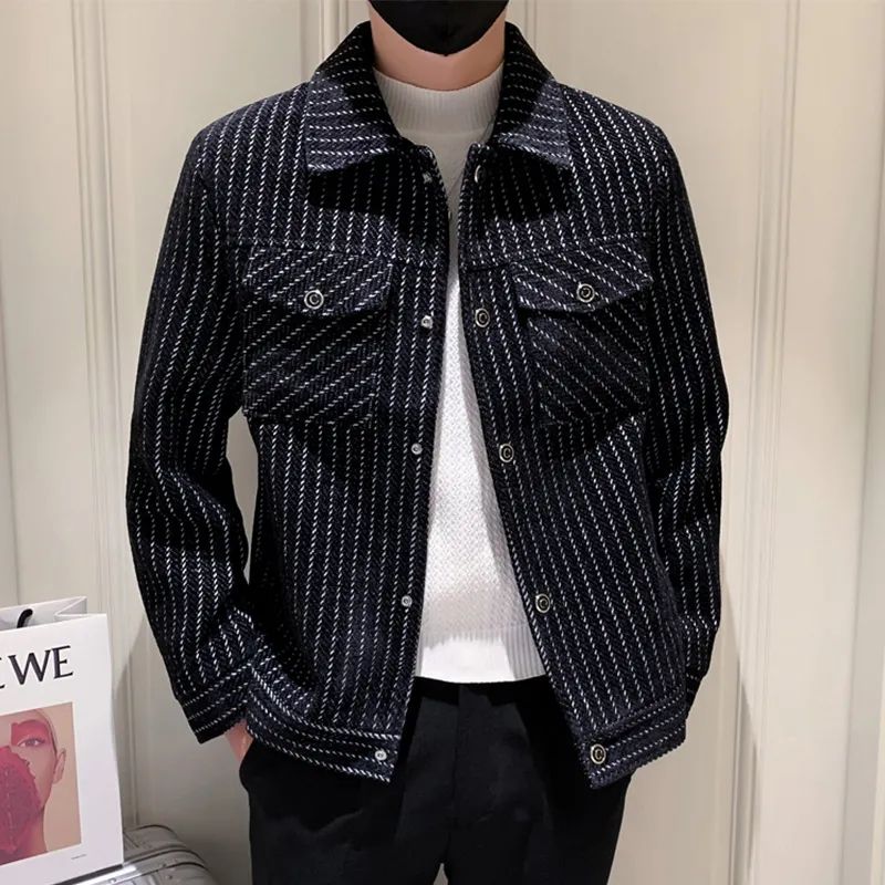 Male Wool & Blends Coats Strip - Men'S Fashion Reviews 리뷰 및 가격