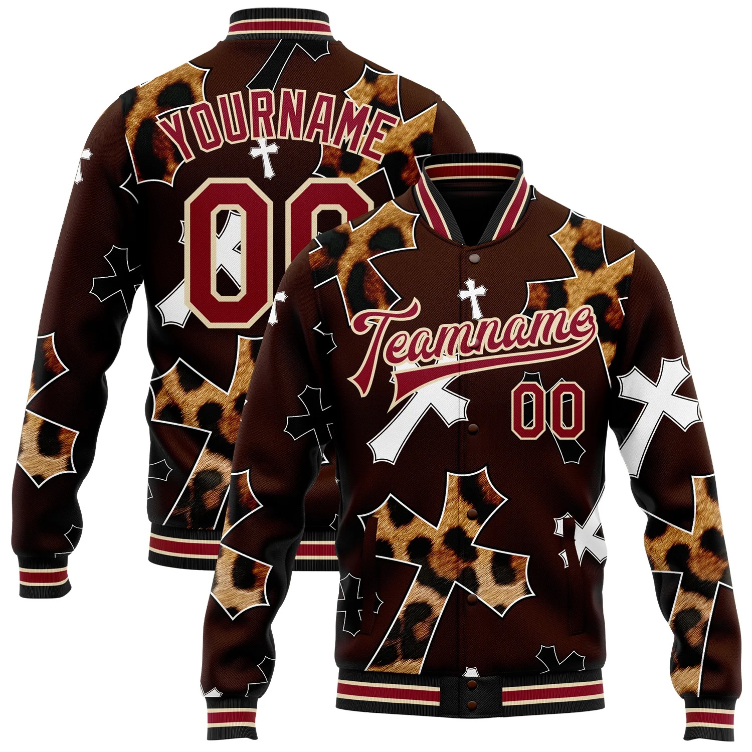 Custom Brown Crimson City Blac - Varsity Jacket Letterman 리뷰 및 가격