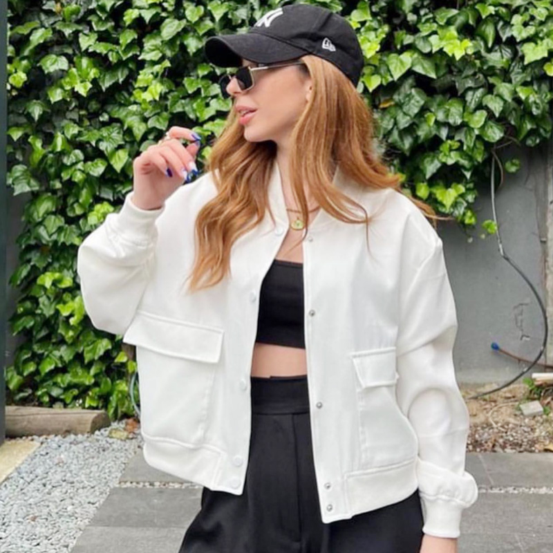 HXAO Women's Bomber Jacket Cro - Varsity Jacket Letterman 리뷰 및 가격