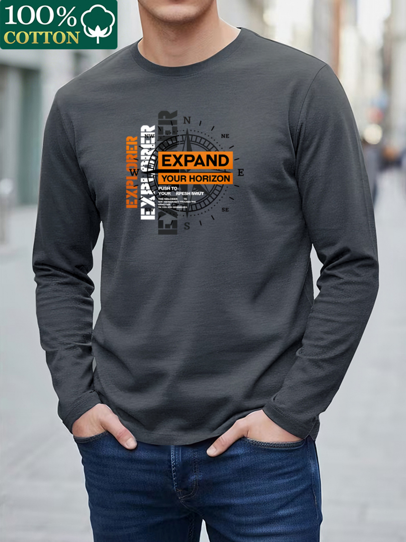 100% pure cotton men's long sl - Mens Fashion Casual 리뷰 및 가격