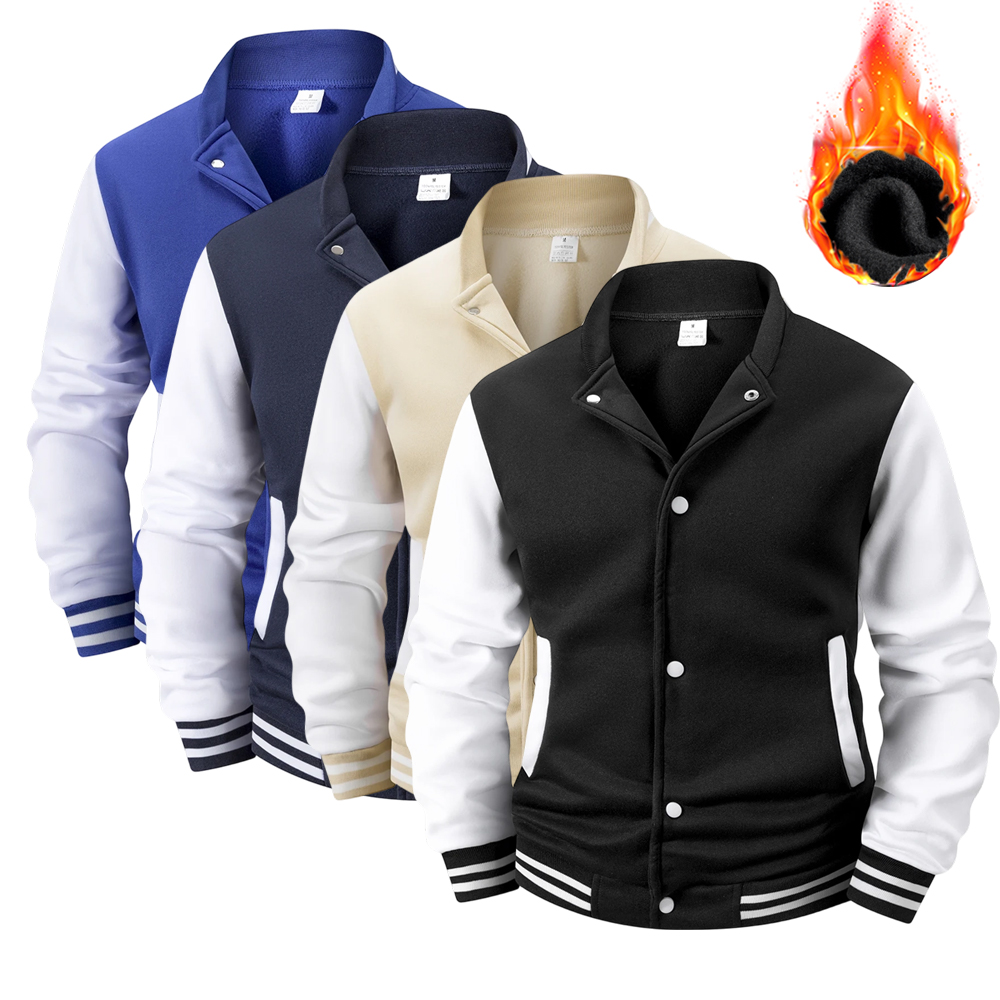 Men's Fleece-Lined Varsity Jac - Varsity Jacket Letterman 리뷰 및 가격