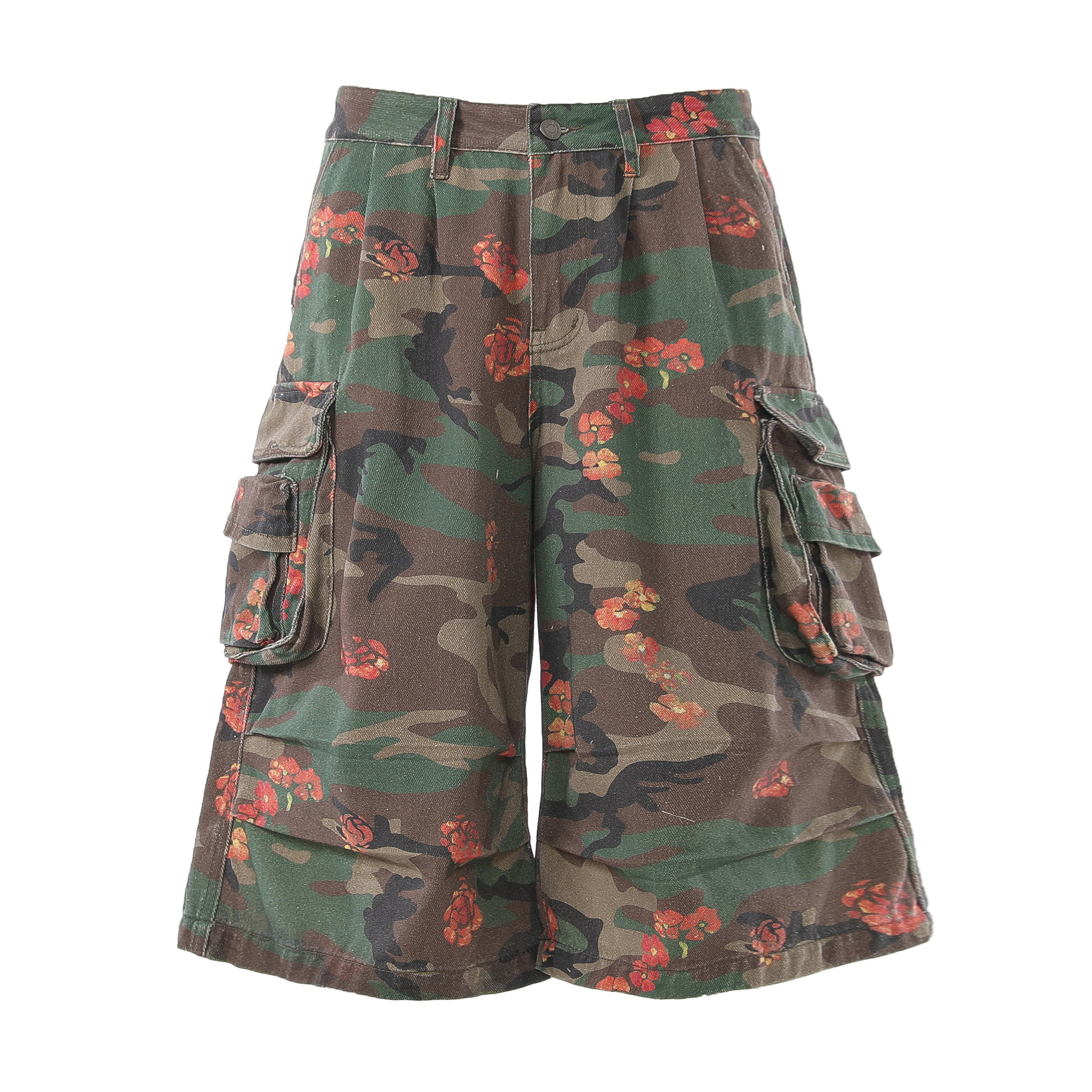 Men's Camo Floral Cargo Shorts - Mens Fashion Camo Pants 리뷰 및 가격