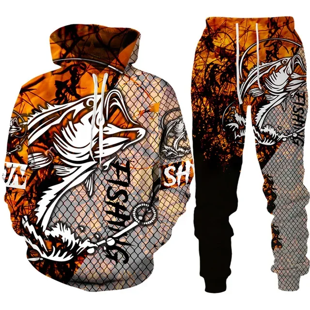 Novelty 3D Fish Printed Men Wo - Mens Fashion Camo Pants 리뷰 및 가격