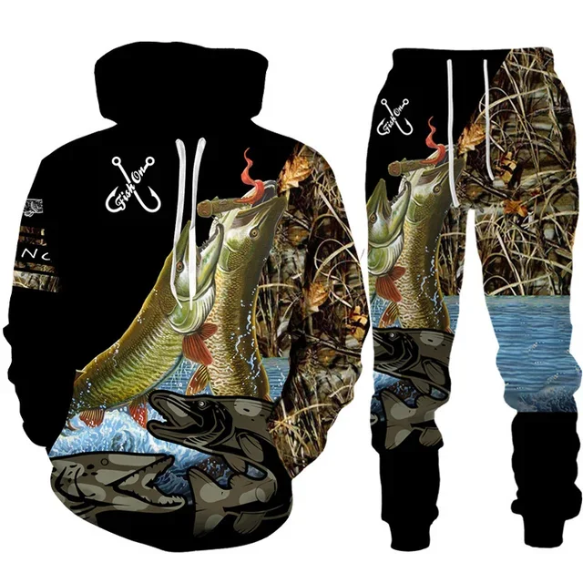 Novelty 3D Fish Printed Men Wo - Mens Fashion Camo Pants 리뷰 및 가격