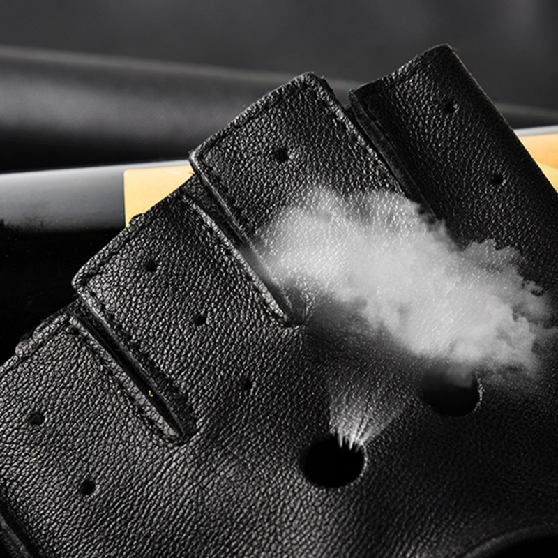 Leather Gloves Men's Half Fing - Driving Gloves Leather 리뷰 및 가격