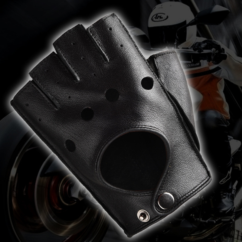 Leather Gloves Men's Half Fing - Driving Gloves Leather 리뷰 및 가격