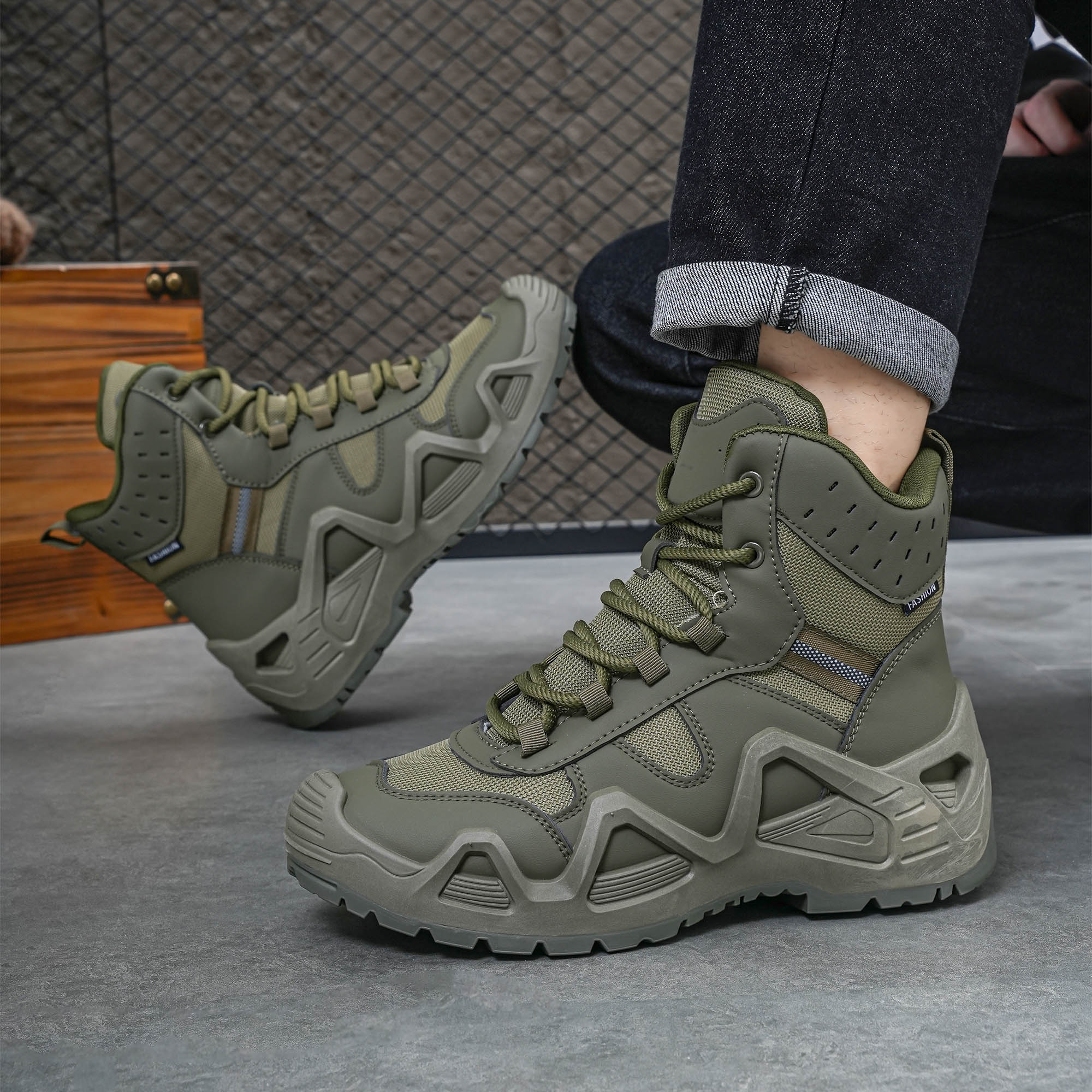 Men's high top boots, hiking b - Men'S Fashion Hiking Boots 리뷰 및 가격