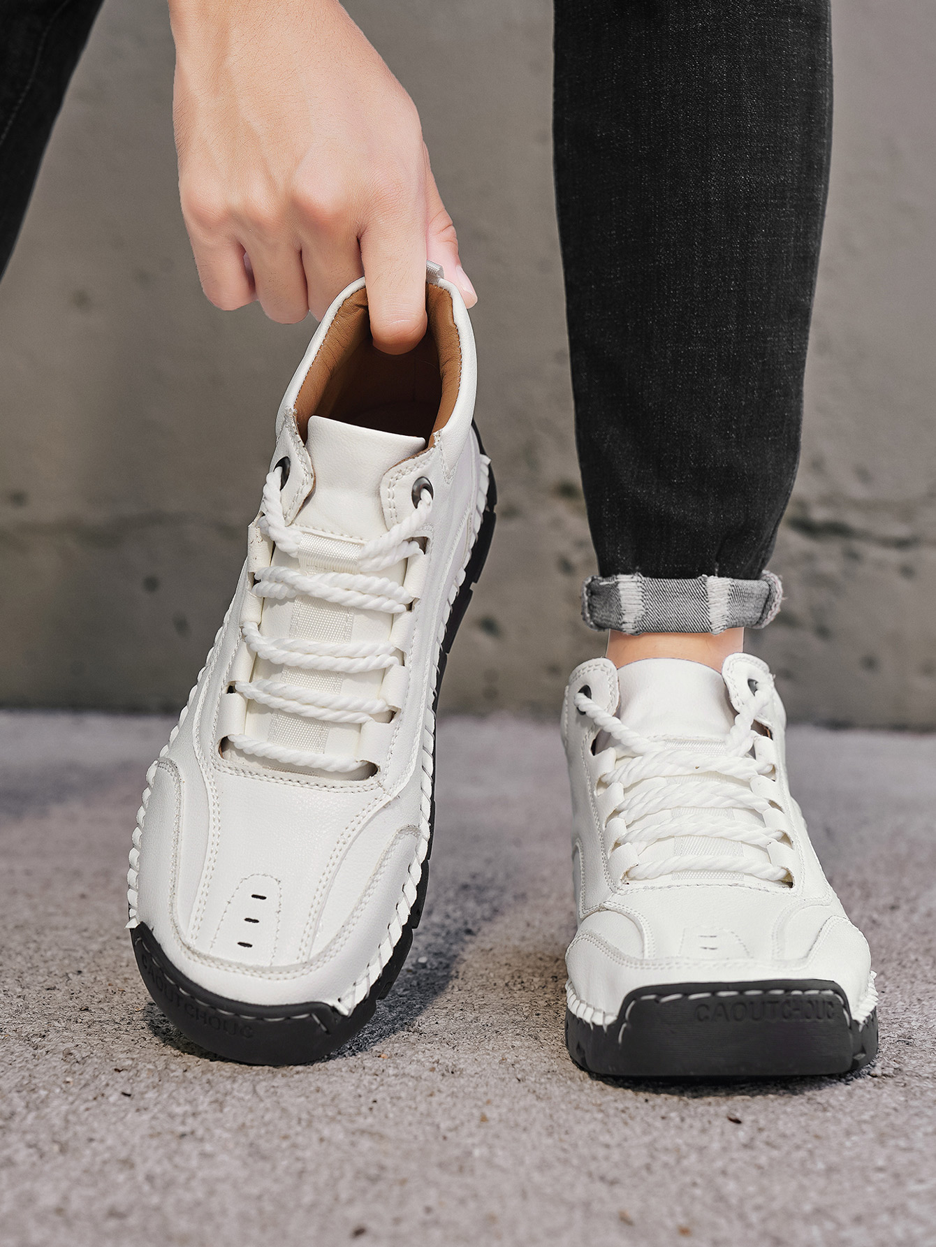 Men's Handmade Mid-Top Casual  - Men'S Fashion Hiking Boots 리뷰 및 가격