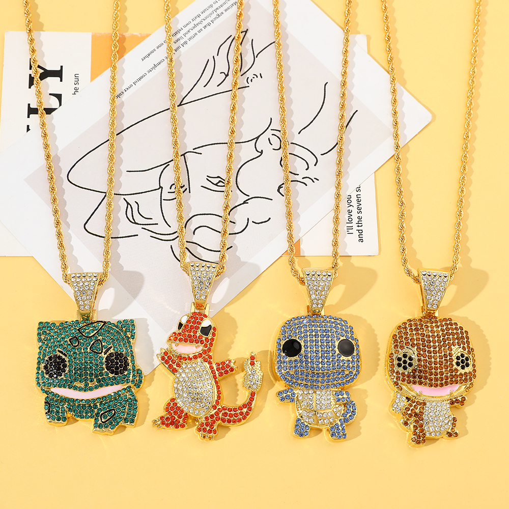 Diamond Studded Squirtle Neckl - Men'S Fashion Model 리뷰 및 가격