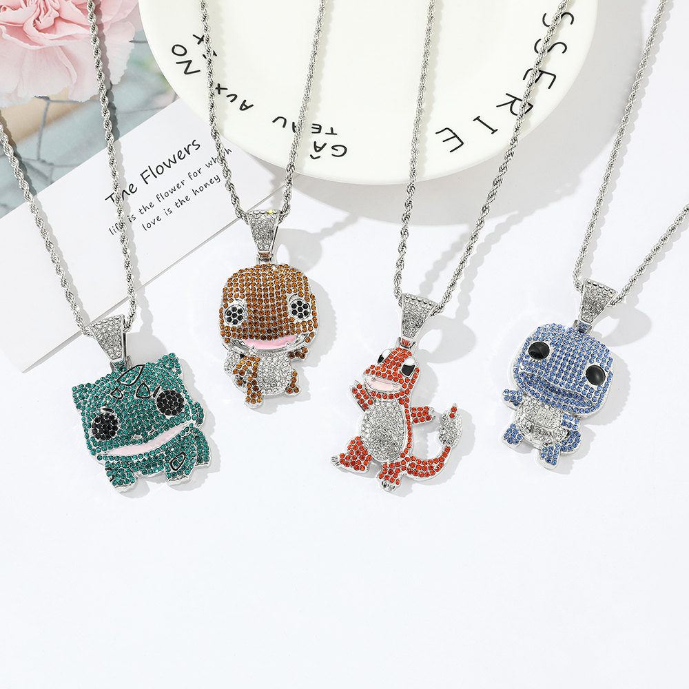 Diamond Studded Squirtle Neckl - Men'S Fashion Model 리뷰 및 가격