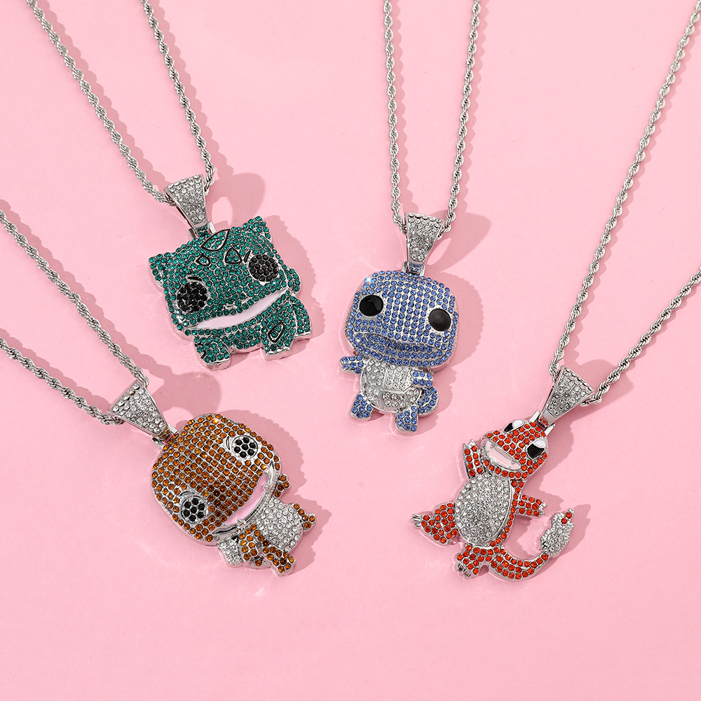 Diamond Studded Squirtle Neckl - Men'S Fashion Model 리뷰 및 가격