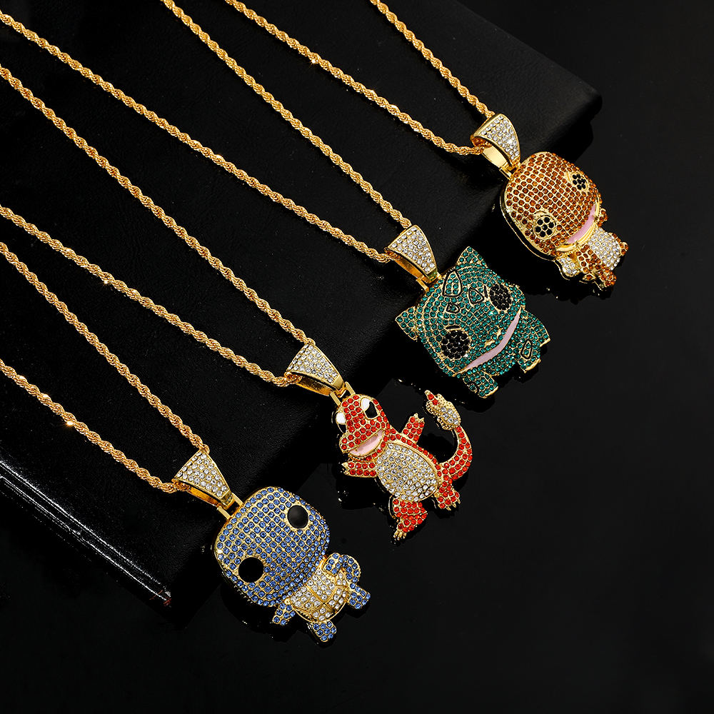 Diamond Studded Squirtle Neckl - Men'S Fashion Model 리뷰 및 가격