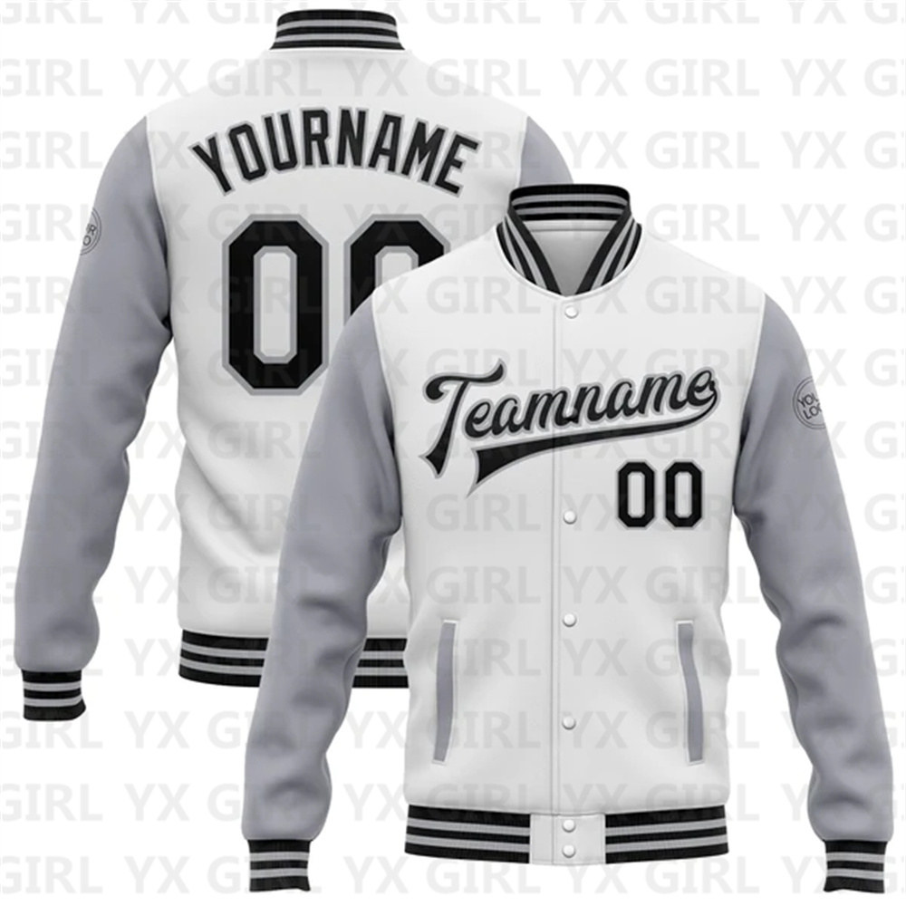 Custom White Teal Gray-Black B - Varsity Jacket Letterman 리뷰 및 가격