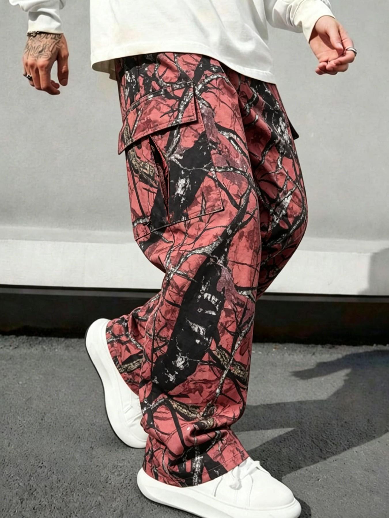 Men's Camo Straight Leg Loose  - Mens Fashion Camo Pants 리뷰 및 가격
