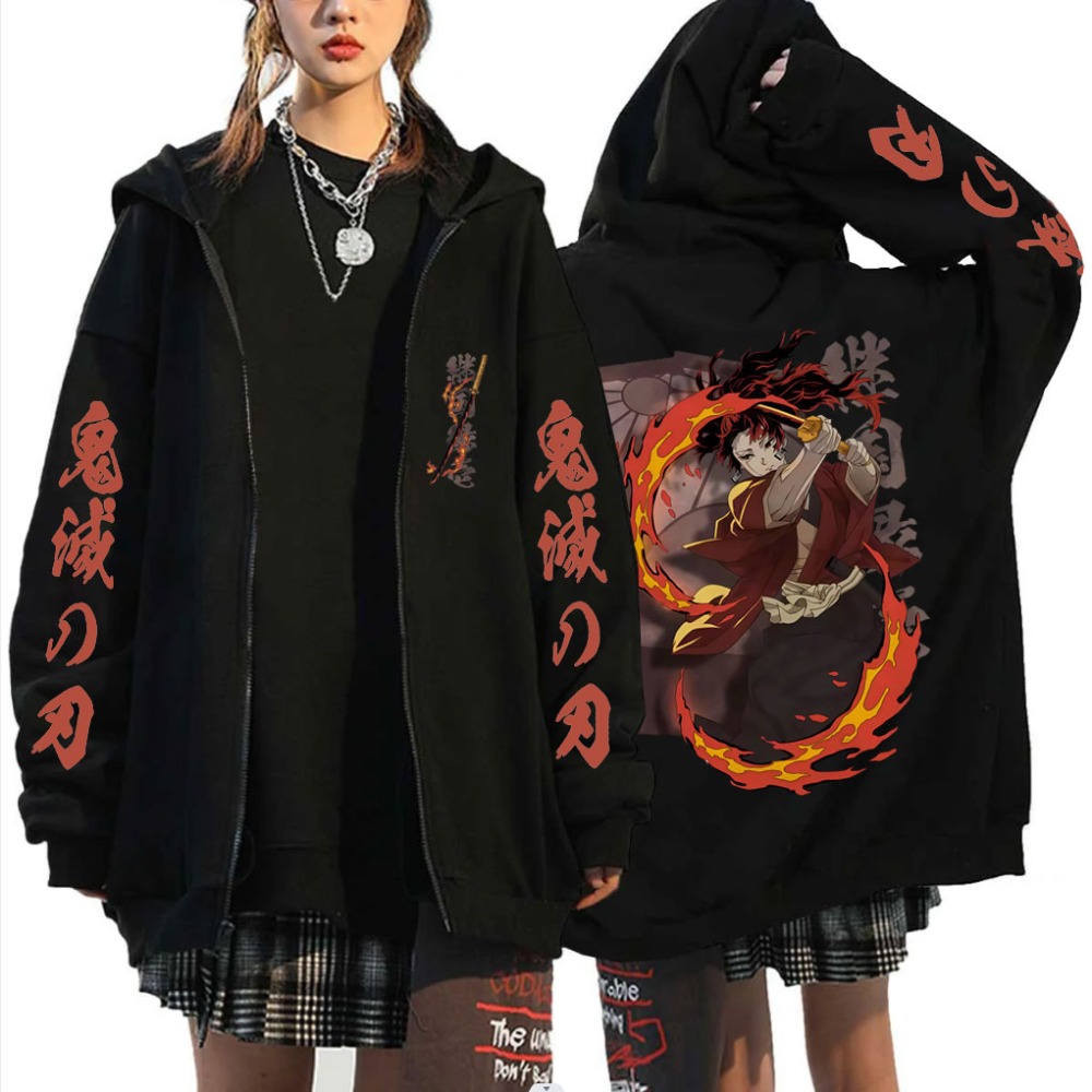 New Demon Slayer Tsugikuni Yor - Men'S Fashion Zipper Hoodie 리뷰 및 가격