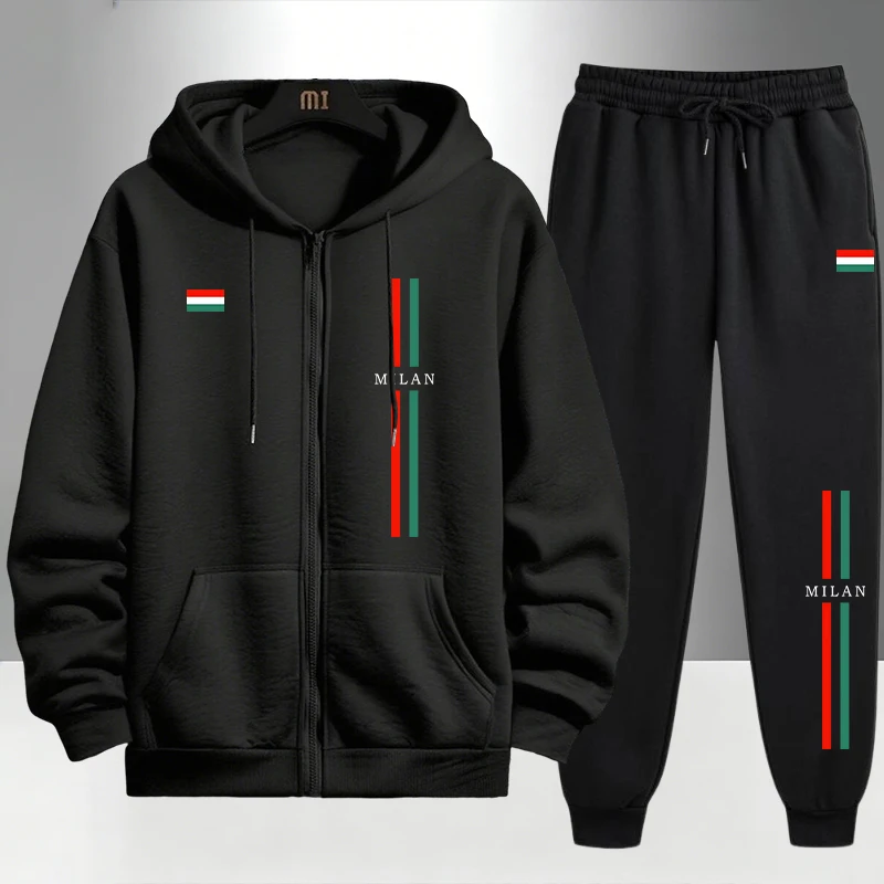 2026 Italy Printed Men's Set Z - Men'S Fashion Zipper Hoodie 리뷰 및 가격