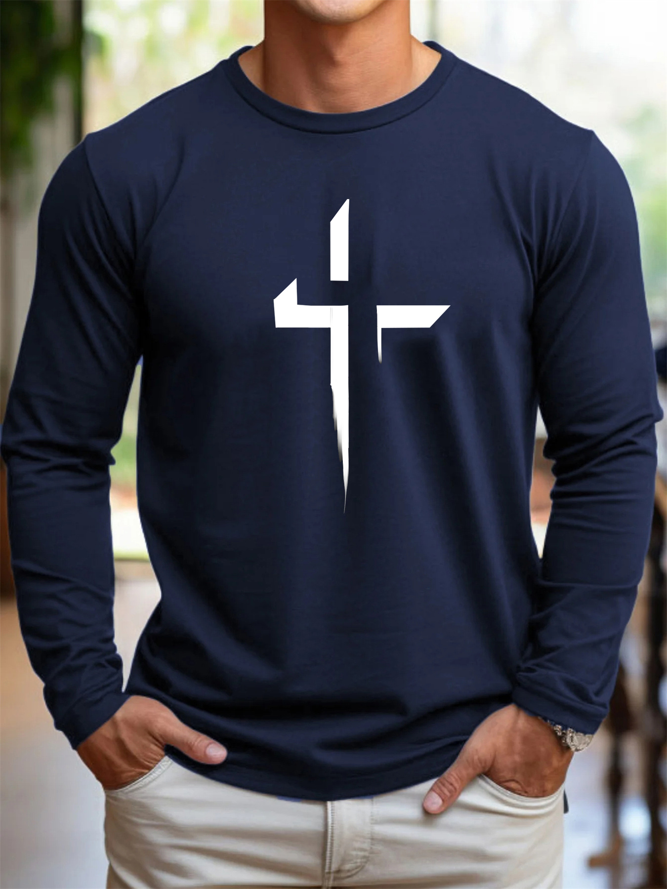 100% pure cotton men's long sl - Mens Fashion Casual 리뷰 및 가격