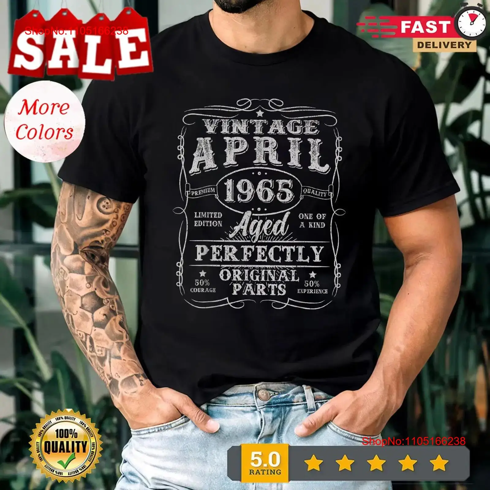 April 1965 Birthday T Shirt Vi - Men'S Fashion For 60 Year Old 리뷰 및 가격