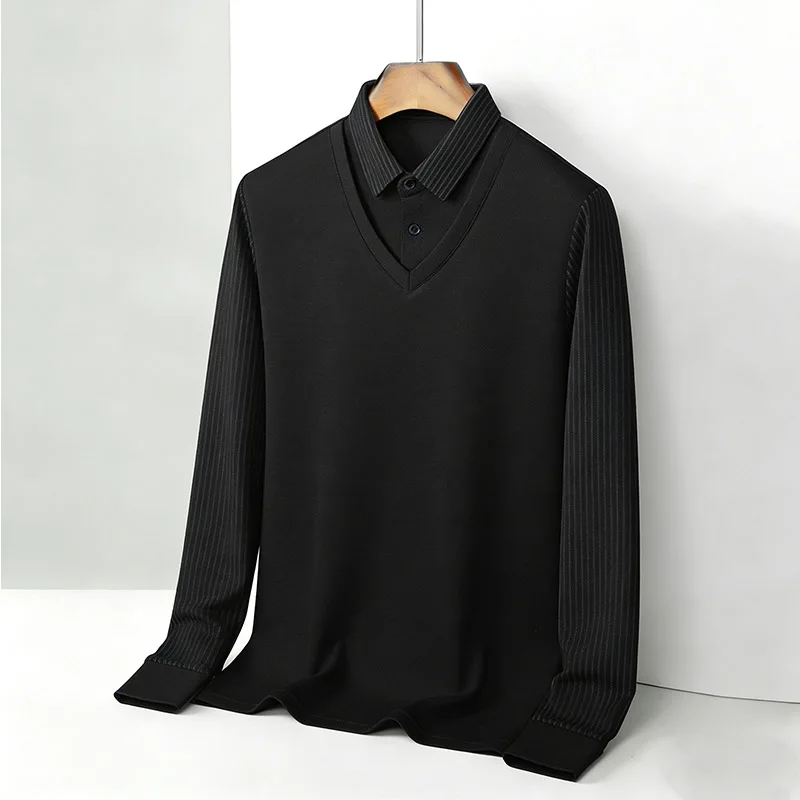 Men's Fake Two Piece Shirt Col - Mens Fashion Casual 리뷰 및 가격