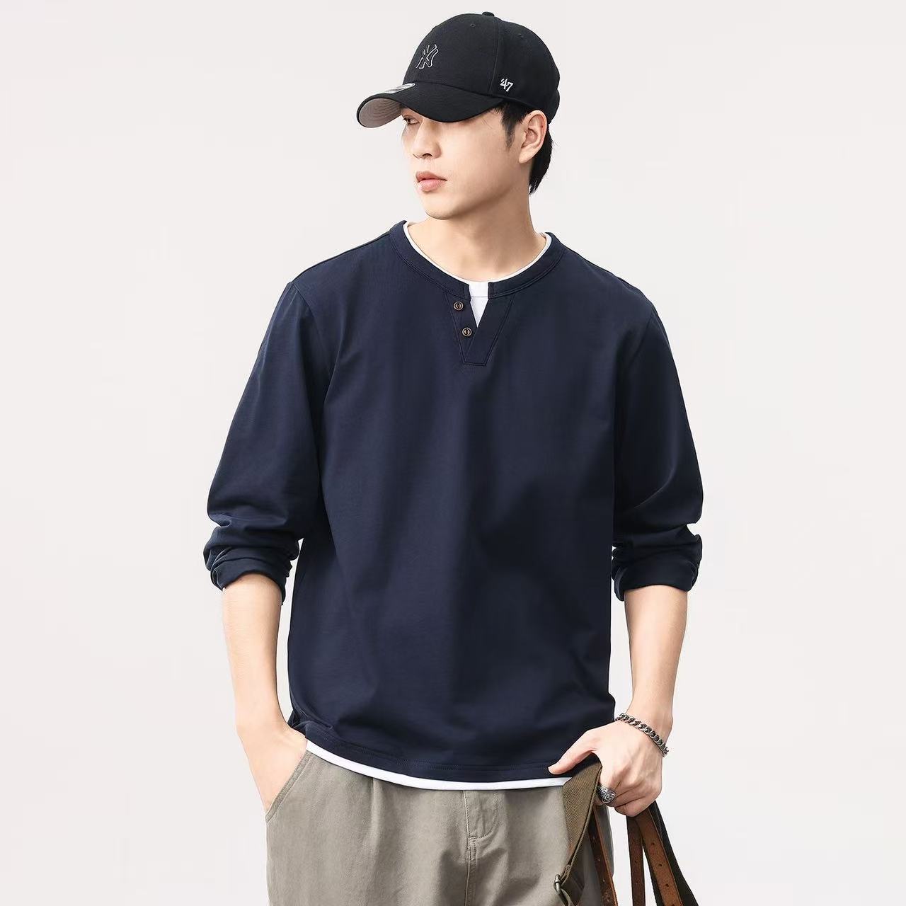 New Spring and autumn men long - Mens Fashion Casual 리뷰 및 가격